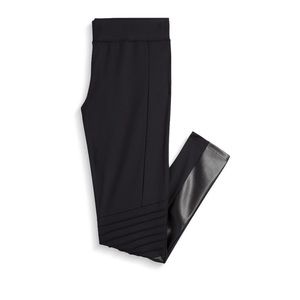 Glynn Faux Leather Detail Moto Legging